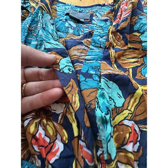 Anthropologie Somerset Mini Dress XXS Blue Floral Print ECU! - Picture 7 of 11